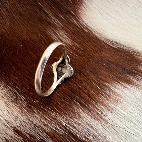 ❤️ Wild Horse Jasper Magnesite Navajo Style Southwestern 925 Silver Ring Sz 9 - Picture 9 of 14